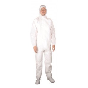 XL SMS Overal Guard biely jednorázový H4053