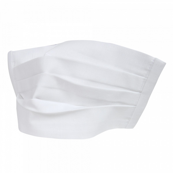 10ks/bal Bavlnené 2-vrstvové rúško biele s gumičkou