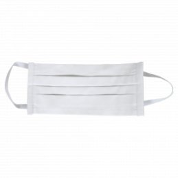 10ks/bal Bavlnené 2-vrstvové rúško biele s gumičkou