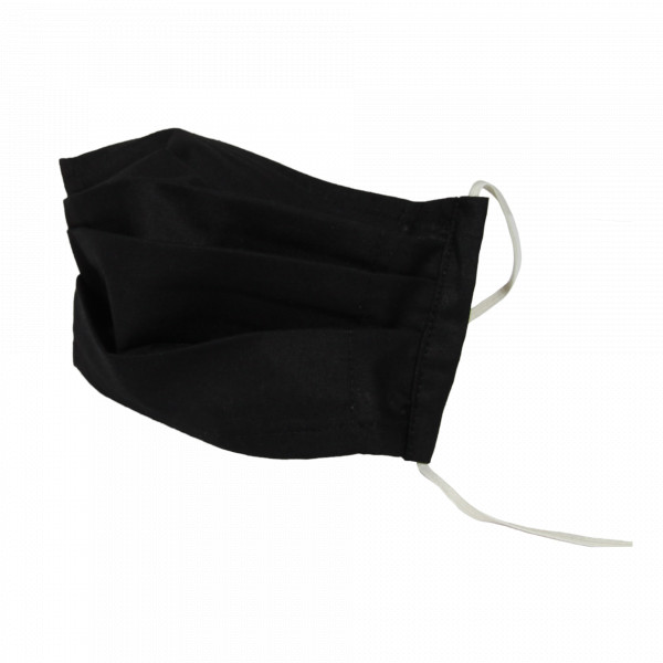 10ks/bal Bavlnené 2-vrstvové rúško čierne  s gumičkou