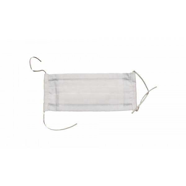 10ks/bal Bavlnené 2-vrstvové rúško biele šnurovacie