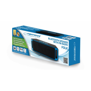 EP126KB Esperanza bluetooth reproduktor FM folk čierny / modrý