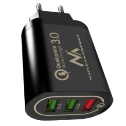 Maclean Energy nabíjačka QC 3.0  MCE479 B - čierna Qualcomm Quick Charge 3,6-6V / 3A, 6-9V / 2A, 9-12V / 1,5A