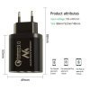Maclean Energy nabíjačka QC 3.0  MCE479 B - čierna Qualcomm Quick Charge 3,6-6V / 3A, 6-9V / 2A, 9-12V / 1,5A