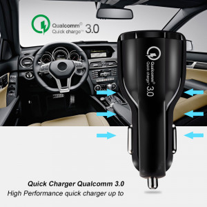 Maclean Energy nabíjačka do auta QC 3.0  MCE478 B - čierna Qualcomm Quick Charge QC 3.0 - 5V / 3A, 9V / 1,8A, 12V / 1,6A