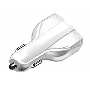 Autonabíjačka QC 3.0 3x USB biela 3,1A