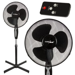 GB580 Podlahový ventilátor GreenBlue 40W výška 1,25 m s diaľkovým ovládaním a časovačom až do 7,5 h