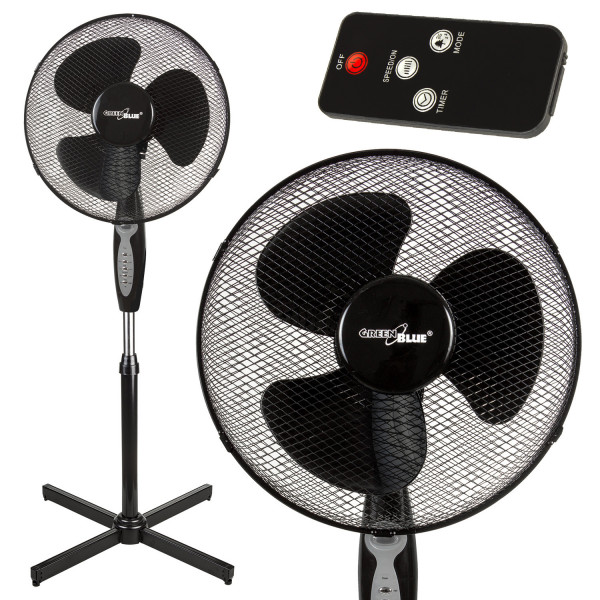GB580 Podlahový ventilátor GreenBlue 40W výška 1,25 m s diaľkovým ovládaním a časovačom až do 7,5 h GB580 Podlahový ventilátor GreenBlue 40W výška 1,25 m s diaľkovým ovládaním a časovačom až do 7,5 h
