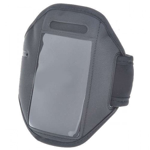 Neoprénové športové púzdro na rameno pre iPhone 4 - čierne