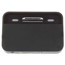 Nabíjacia dokovacia stanica s 3,5 mm Line Out pre iPhone 4 - čierna