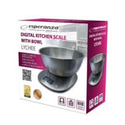 EKS008 Esperanza kuchynská váha s miskou Lychee 5kg/1g