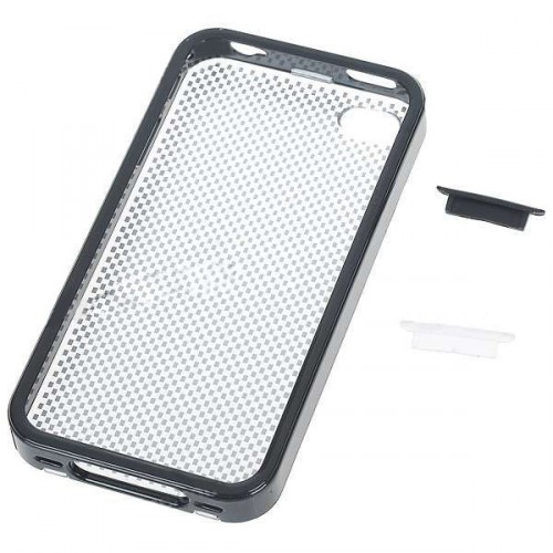 Ochranné puzdro pre iPhone 4 s protiprachovou krytkou čierne