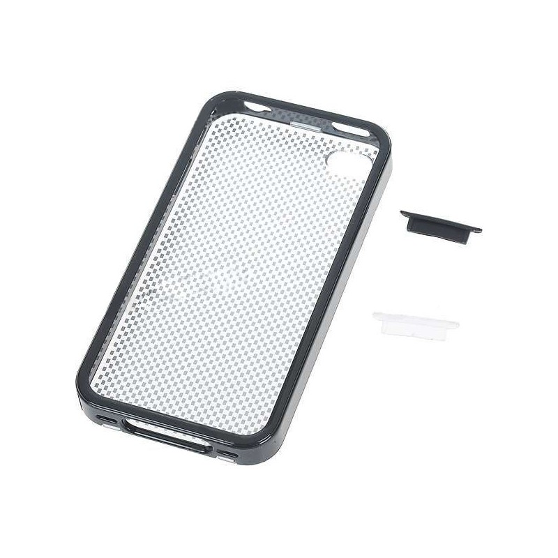 Ochranné puzdro pre iPhone 4 s protiprachovou krytkou čierne Ochranné puzdro pre iPhone 4 s protiprachovou krytkou čierne