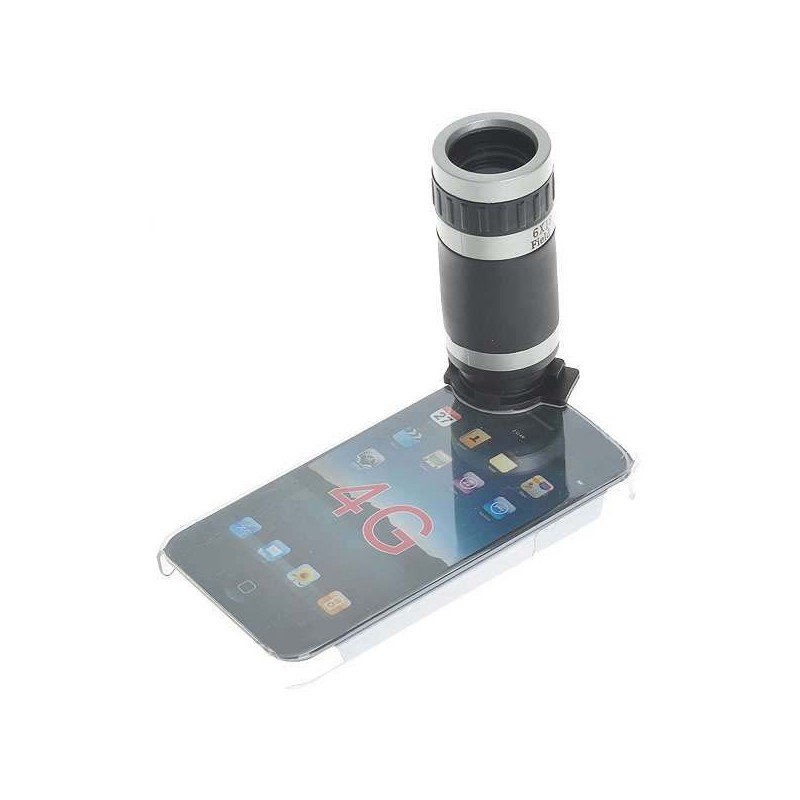 Objektív s 6x zväčšením so zadným krytom pre iPhone 4