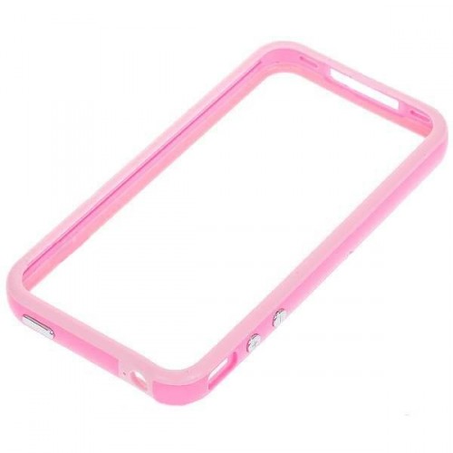 Štýlový Ochranný rám pre iPhone 4 - ružový