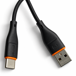 Kábel USB-A – USB-C Miccell VQ-D06, 2,4 A, 1 m, čierny