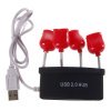 USB 2.0 4-Portový hub v tvare tulipánov