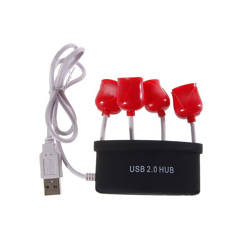 USB 2.0 4-Portový hub v tvare tulipánov