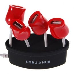 USB 2.0 4-Portový hub v tvare tulipánov